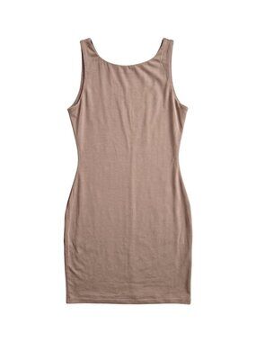 NWT | ZESICA Light Brown Sleeveless Crew Neck Bodycon Dress Medium